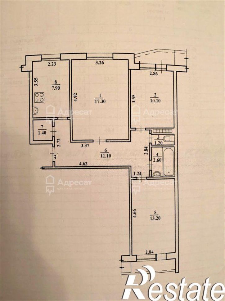 3-комн квартира ул. им. Кирова,  д.92б