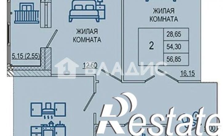 2-комн квартира в новом доме Университетский проспект, 112,  д. 112