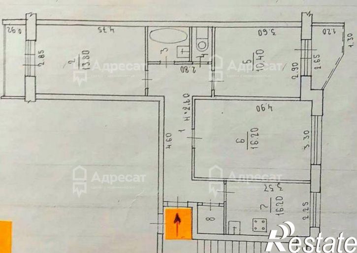3-комн квартира ул. Елисеева,  д.15А