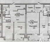 3-комн, 100.4кв м, этаж 13/22 ул. им. Лавочкина,  д.3/1