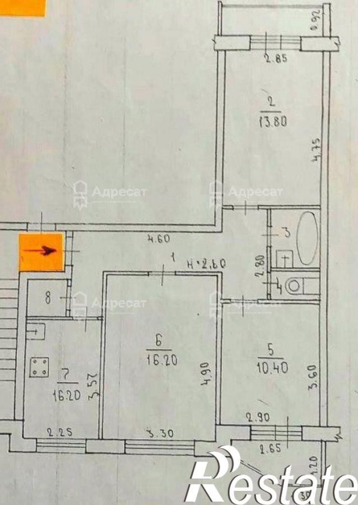 3-комн квартира ул. Елисеева,  д.15А