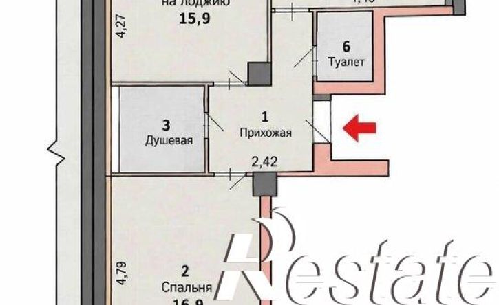 2-комн квартира Санаторная улица, 16,  д. 16